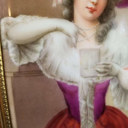 Hutschenreuther Portrait Plaque signed Wagner Duchess of Leicestershire in fancy - Estate Fresh Austin