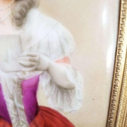 Hutschenreuther Portrait Plaque signed Wagner Duchess of Leicestershire in fancy - Estate Fresh Austin