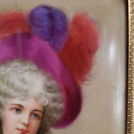 Hutschenreuther Portrait Plaque signed Wagner Duchess of Leicestershire in fancy - Estate Fresh Austin