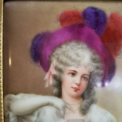 Hutschenreuther Portrait Plaque signed Wagner Duchess of Leicestershire in fancy - Estate Fresh Austin