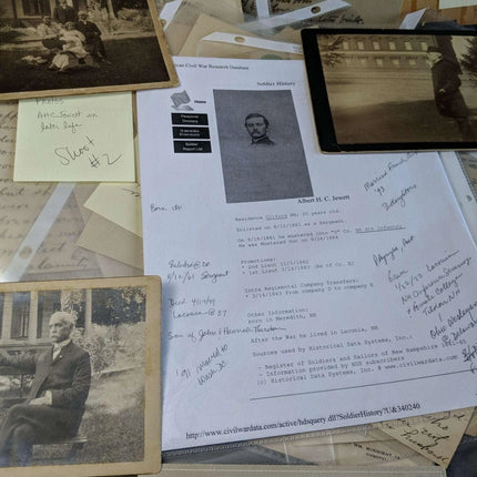 Id'd Civil War Photos Memoir, Documents Albert Henry Clay Jewett, New Hampshire - Estate Fresh Austin