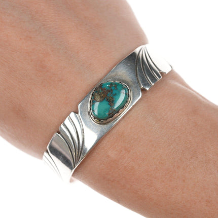 6.25" Vintage Navajo silver and turquoise bracelet