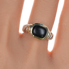 sz5 David Yurman 14k/Sterling Onyx ring - Estate Fresh Austin