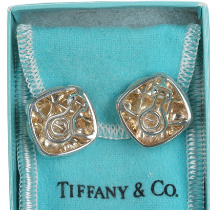 Retro Tiffany 18k/Sterling clip on earrings