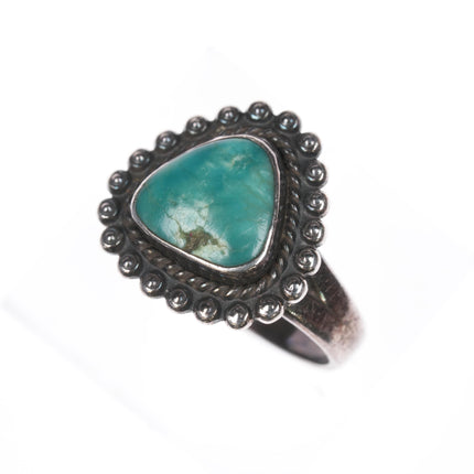 sz7 c1960's  Bell Trading post sterling and turquoise ring