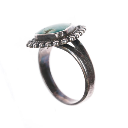 sz7 c1960's  Bell Trading post sterling and turquoise ring