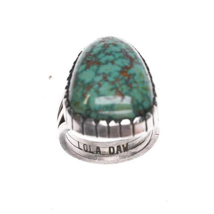 sz6.75 Lola Daw Navajo sterling Carico Lake turquoise ring