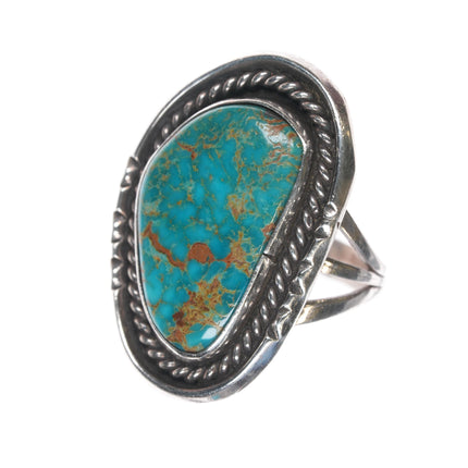 sz9 Vintage Kings Manassa Turquoise sterling Navajo ring