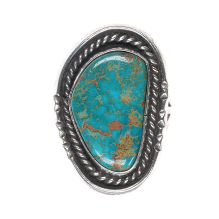 sz9 Vintage Kings Manassa Turquoise sterling Navajo ring