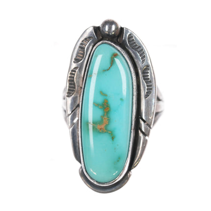 sz7 Vintage Native American sterling Royston turquoise ring