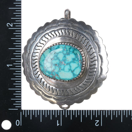 Jim Calladitto Navajo Sterling high grade turquoise pendant