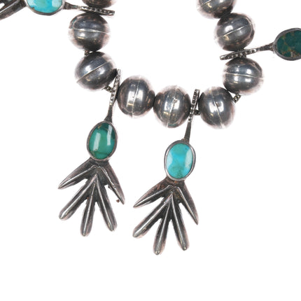 c1950's Native American silver and turquoise necklace