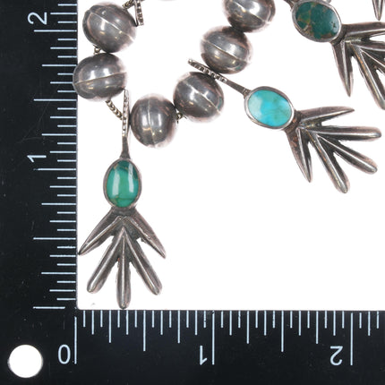 c1950's Native American silver and turquoise necklace