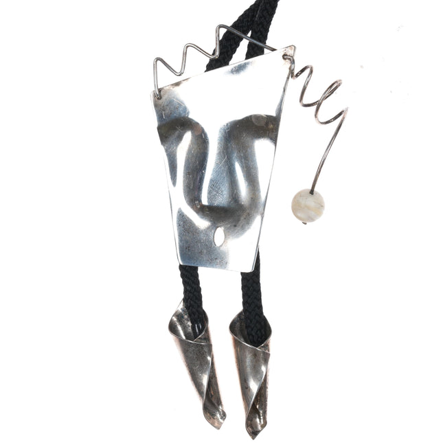 80's Post Modernist sterling bolo tie