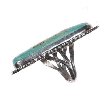 sz6 Large James Martin Navajo sterling and turquoise ring