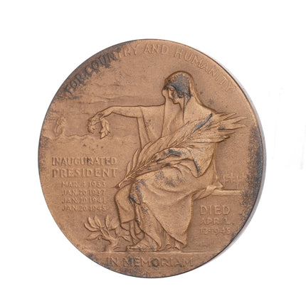 1945 President FDR Memorial bronze medal