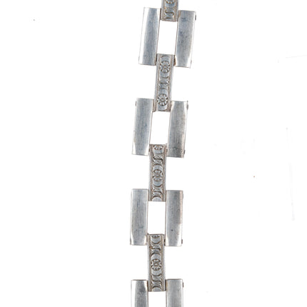 6.25" Period Art Deco sterling link bracelet