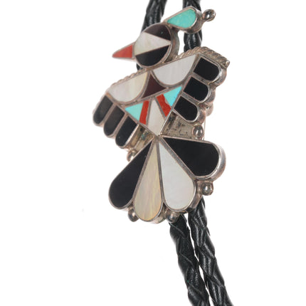 70's-80's Zuni Thunderbird sterling Bolo tie