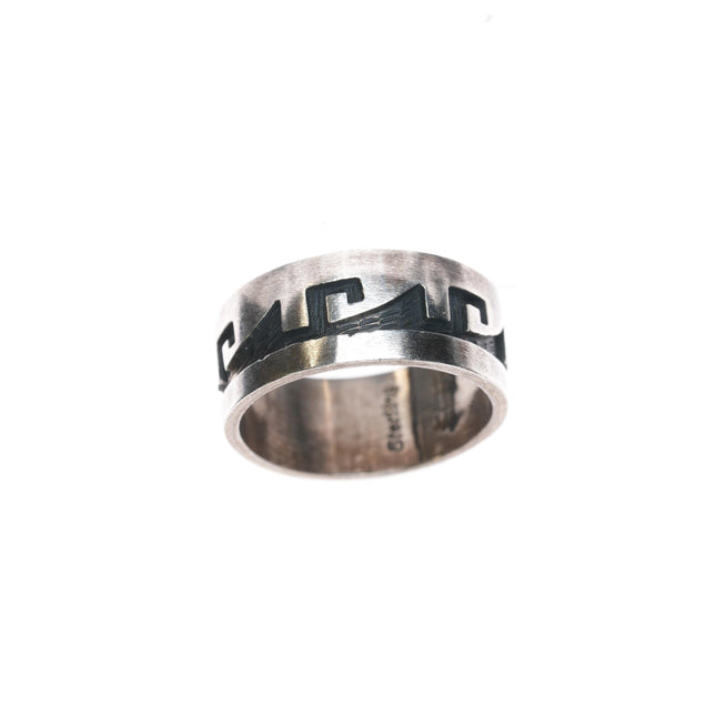 sz7.5 Troy Hoyungwa Hopi sterling band ring