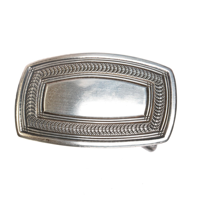 1983 TR Hand Stamped sterling belt buckle