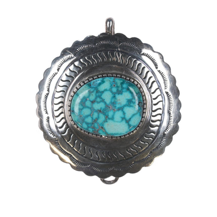 Jim Calladitto Navajo Sterling high grade turquoise pendant