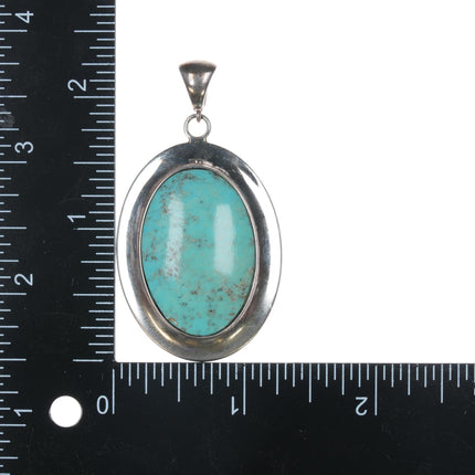 Tom Sam Navajo Sterling and turquoise pendant