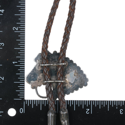 c1950 Zuni Horse head bolo tie