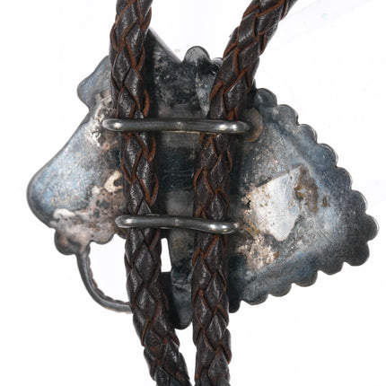 c1950 Zuni Horse head bolo tie