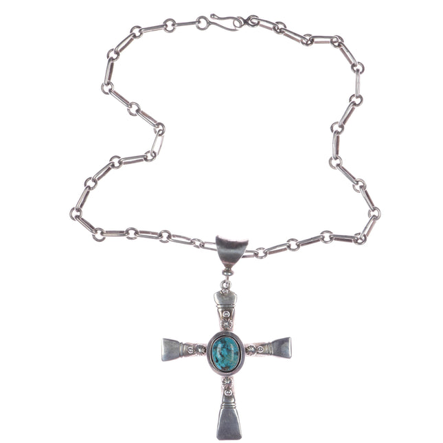 Ben Begaye Navajo sterling large cross and incredible necklace