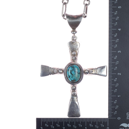 Ben Begaye Navajo sterling large cross and incredible necklace