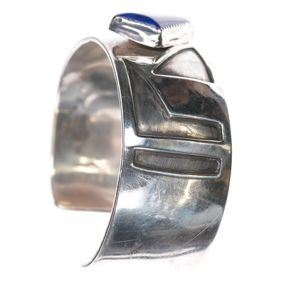 7" ET Navajo sterling lapis cuff bracelet