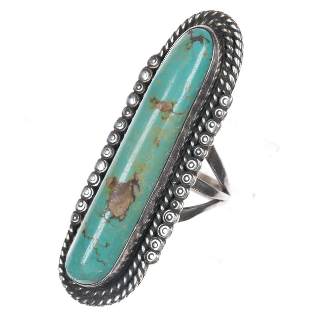 sz6 Large James Martin Navajo sterling and turquoise ring