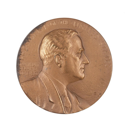 1945 President FDR Memorial bronze medal