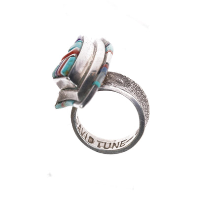 Sz9.75 David Tune Navajo Creek Tufa Cast Sterling cobblestone ring