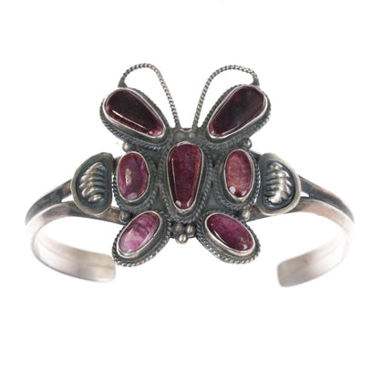 Dean Brown Navajo purple spiny oyster butterfly cuff bracelet