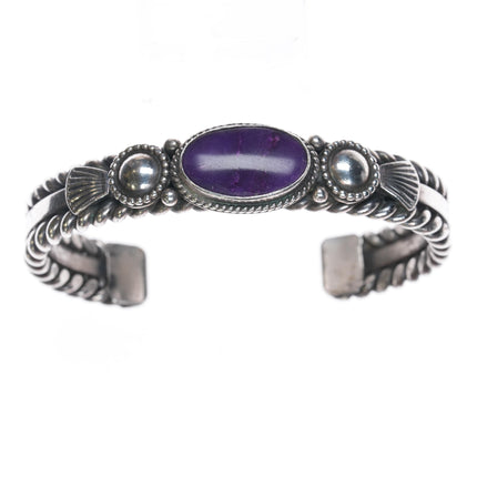 6 1/8" Albert Jake Navajo Sugilite Sterling cuff bracelet