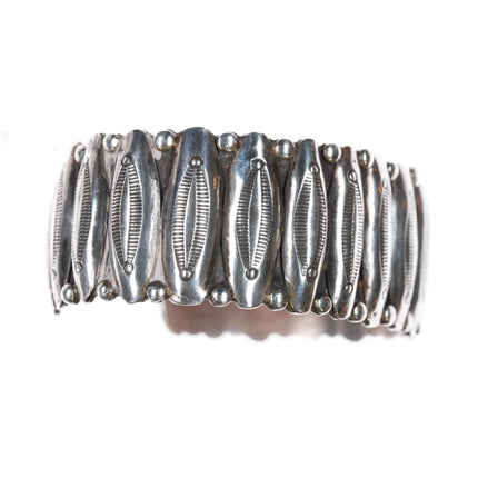 6.25" Gus Keene Sr Navajo sterling cuff bracelet