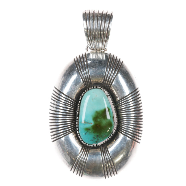 Ernest Thomas Bilagody Navajo sterling Royston turquoise pendant