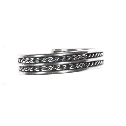 6.5" Vintage Navajo twisted silver wire cuff bracelet