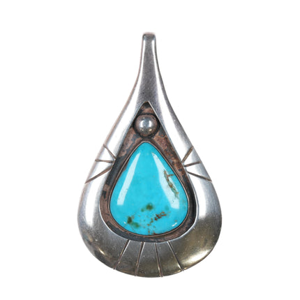 Frank Patania Sr. (1899-1964) Modernist sterling and turquoise pendant