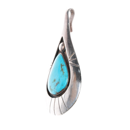 Frank Patania Sr. (1899-1964) Modernist sterling and turquoise pendant