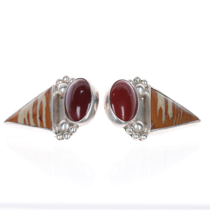 Darla Nordstrom Sterling Jasper, and agate earrings