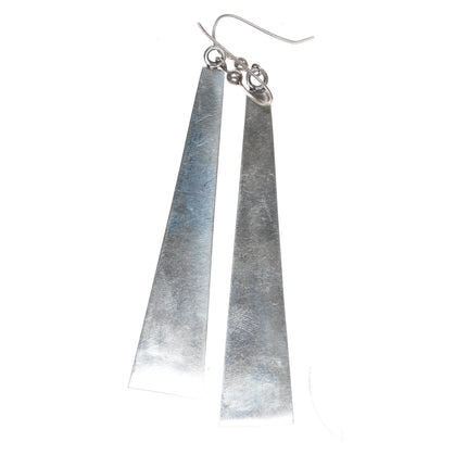 Vintage Hopi overlay long sterling earrings