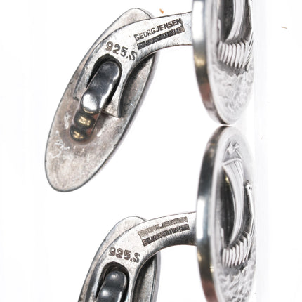 Vintage Georg Jensen Sterling viking ship cufflinks