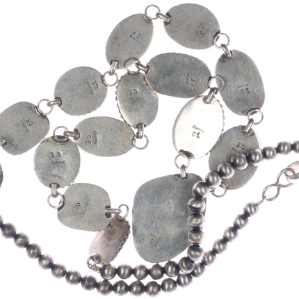 Chris Etsitty Navajo Sterling and chunky boulder turquoise necklace