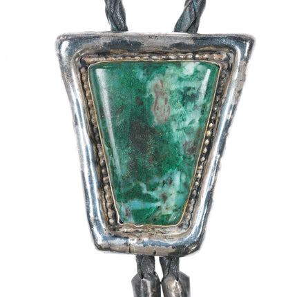 c1960 Native American silver chrysocolla bolo tie