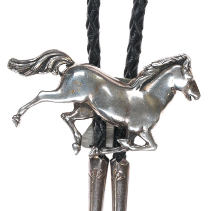 1980's Sterling horse bolo tie