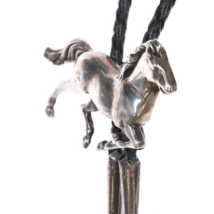 1980's Sterling horse bolo tie