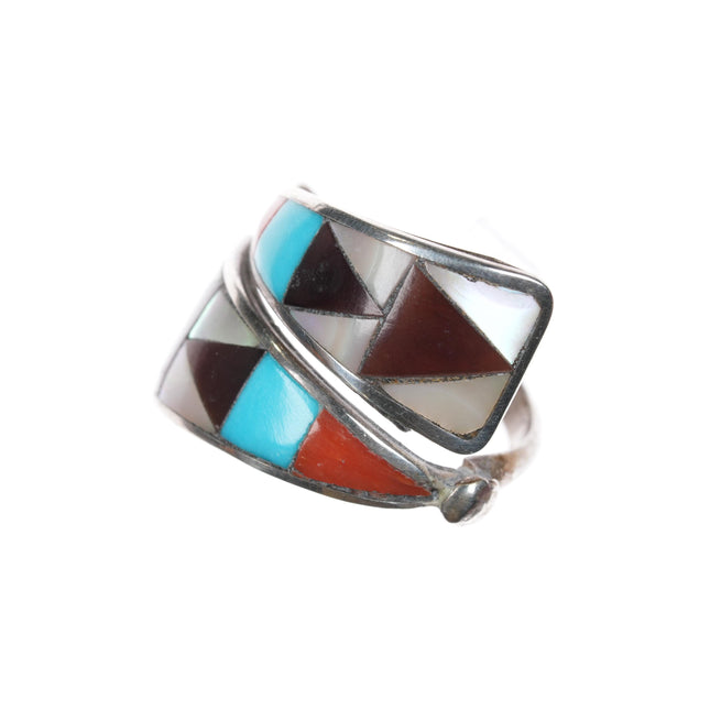 sz8 Zeno & Maryann Edaaki zuni sterling inlay ring