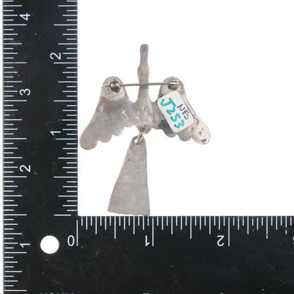 Vintage Navajo sterling peyotebird pin